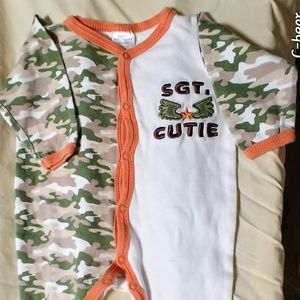 Babyworks babies size 0/3m army Sargent one piece